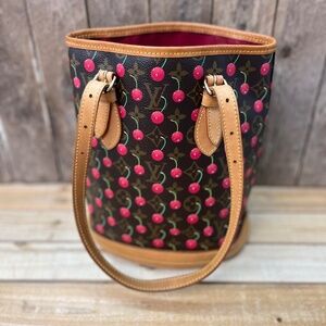Louis Vuitton Takashi Muralcami Mono Cerises Bucket Bag